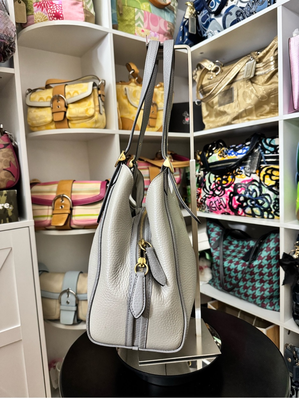 Coach Lori Color Block Leather Handbag - Picture 4 of 12